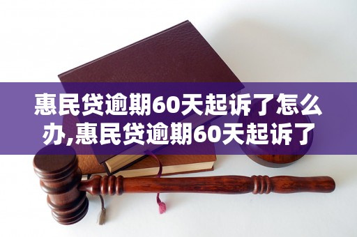 惠民贷逾期60天起诉了怎么办,惠民贷逾期60天起诉了应该如何应对