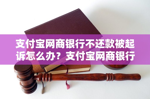 支付宝网商银行不还款被起诉怎么办？支付宝网商银行不还款后果严重吗？