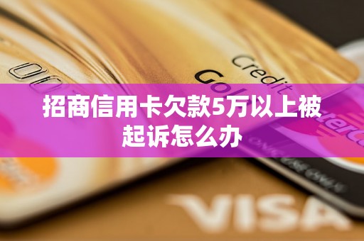 招商信用卡欠款5万以上被起诉怎么办