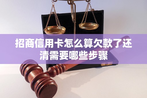 招商信用卡怎么算欠款了还清需要哪些步骤