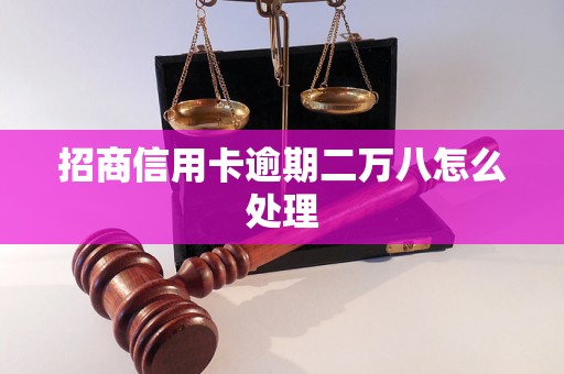 招商信用卡逾期二万八怎么处理