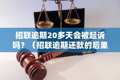 招联逾期20多天会被起诉吗？（招联逾期还款的后果及应对措施）