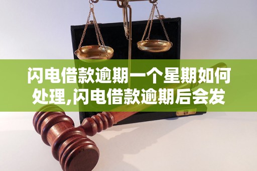 闪电借款逾期一个星期如何处理,闪电借款逾期后会发生什么情况