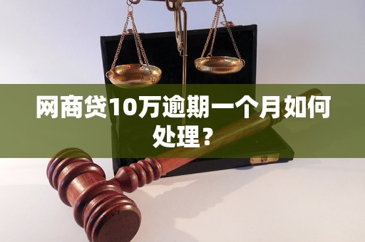 网商贷10万逾期一个月如何处理？