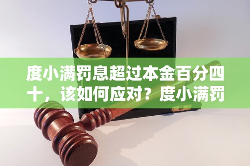 度小满罚息超过本金百分四十，该如何应对？度小满罚息超过本金百分四十如何处理？