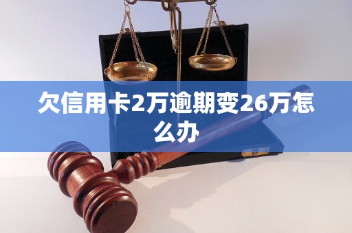 欠信用卡2万逾期变26万怎么办