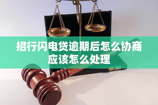 招行闪电贷逾期后怎么协商应该怎么处理