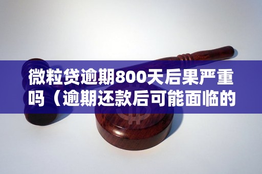 微粒贷逾期800天后果严重吗（逾期还款后可能面临的后果）