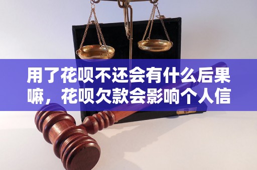 用了花呗不还会有什么后果嘛，花呗欠款会影响个人信用吗