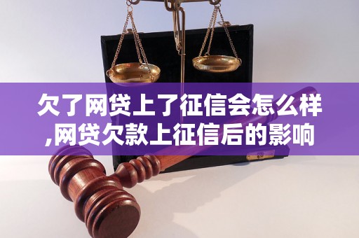 欠了网贷上了征信会怎么样,网贷欠款上征信后的影响有哪些