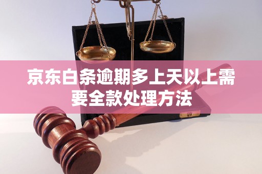 京东白条逾期多上天以上需要全款处理方法