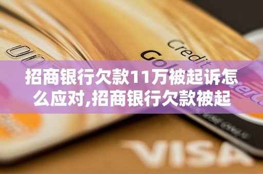 招商银行欠款11万被起诉怎么应对,招商银行欠款被起诉应该怎么处理