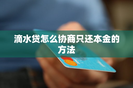 滴水贷怎么协商只还本金的方法