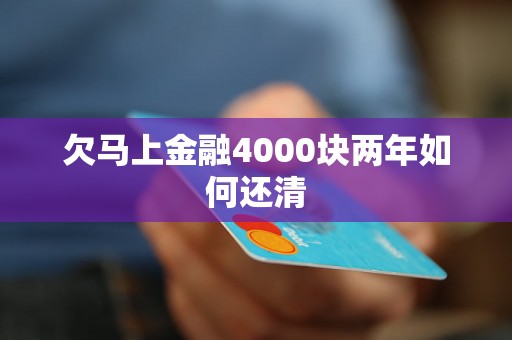 欠马上金融4000块两年如何还清