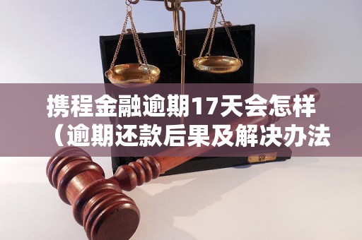 携程金融逾期17天会怎样（逾期还款后果及解决办法）