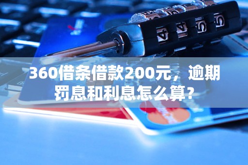 360借条借款200元，逾期罚息和利息怎么算？