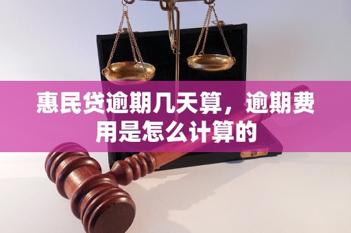 惠民贷逾期几天算，逾期费用是怎么计算的