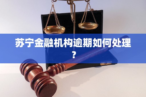 苏宁金融机构逾期如何处理？