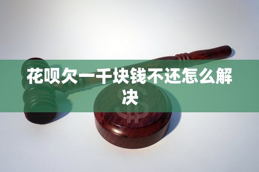 花呗欠一千块钱不还怎么解决