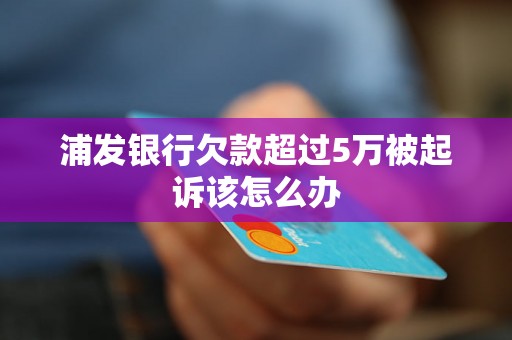 浦发银行欠款超过5万被起诉该怎么办