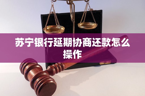 苏宁银行延期协商还款怎么操作