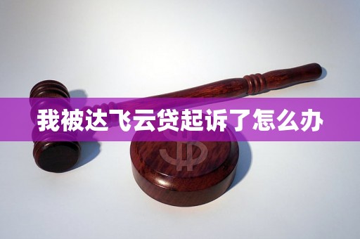 我被达飞云贷起诉了怎么办