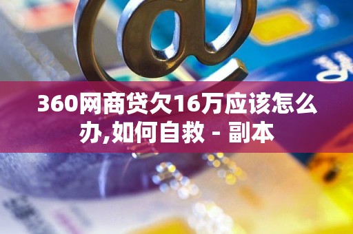 360网商贷欠16万应该怎么办,如何自救 - 副本