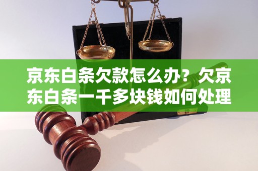 京东白条欠款怎么办？欠京东白条一千多块钱如何处理？