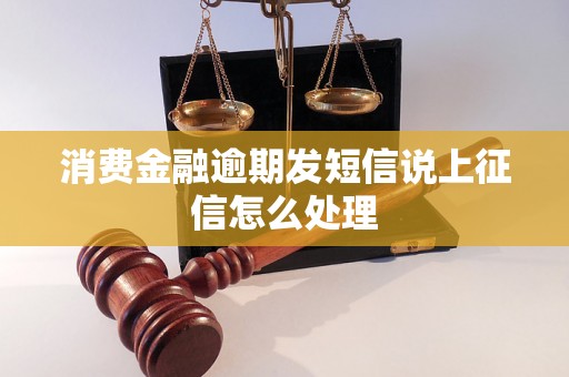 消费金融逾期发短信说上征信怎么处理