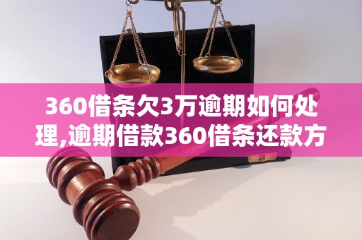 360借条欠3万逾期如何处理,逾期借款360借条还款方式