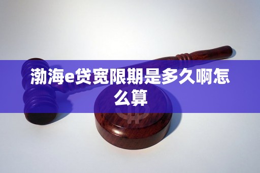 渤海e贷宽限期是多久啊怎么算