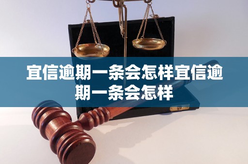 宜信逾期一条会怎样宜信逾期一条会怎样