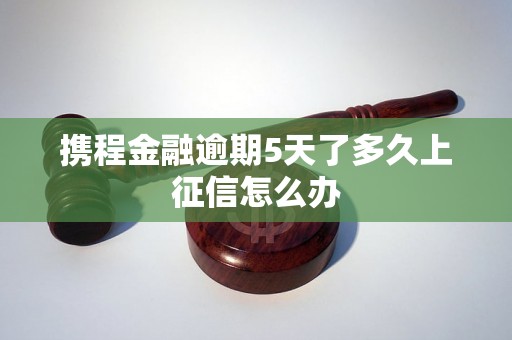 携程金融逾期5天了多久上征信怎么办