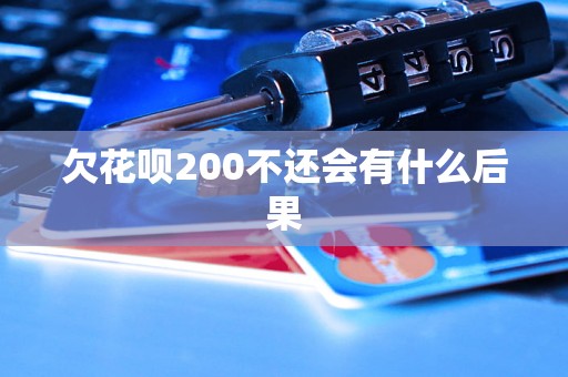 欠花呗200不还会有什么后果