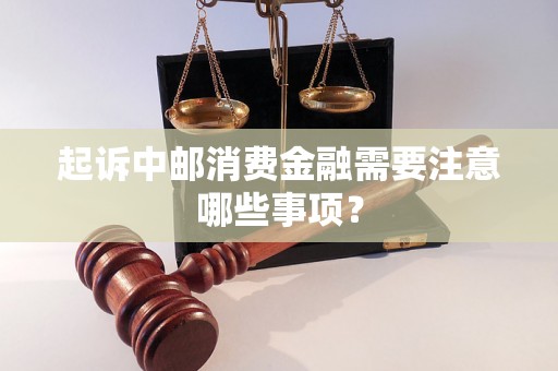 起诉中邮消费金融需要注意哪些事项？