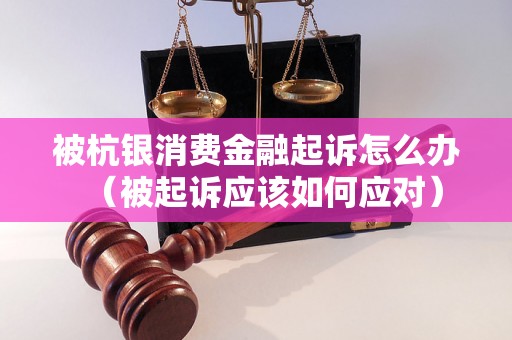 被杭银消费金融起诉怎么办（被起诉应该如何应对）