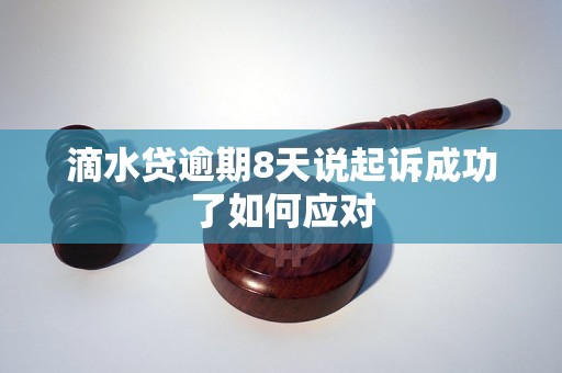 滴水贷逾期8天说起诉成功了如何应对