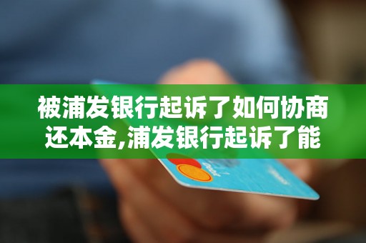 被浦发银行起诉了如何协商还本金,浦发银行起诉了能不能还本金