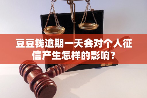 豆豆钱逾期一天会对个人征信产生怎样的影响？