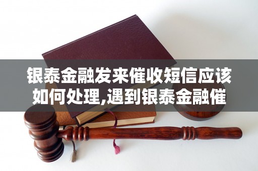 银泰金融发来催收短信应该如何处理,遇到银泰金融催收短信应对方法