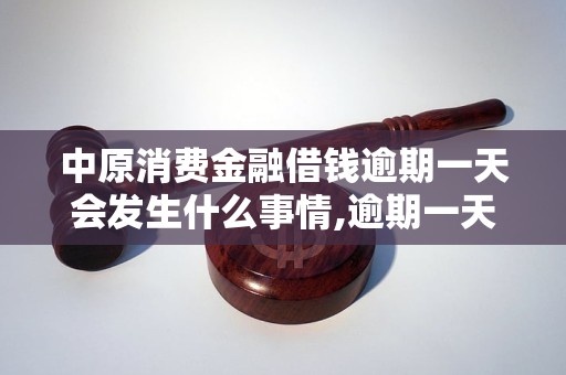 中原消费金融借钱逾期一天会发生什么事情,逾期一天的后果有哪些