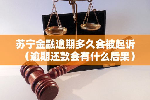 苏宁金融逾期多久会被起诉（逾期还款会有什么后果）