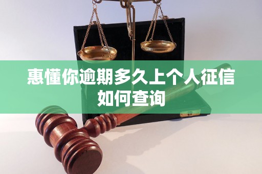 惠懂你逾期多久上个人征信如何查询