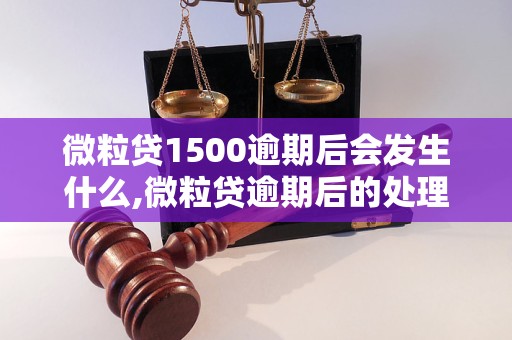 微粒贷1500逾期后会发生什么,微粒贷逾期后的处理办法