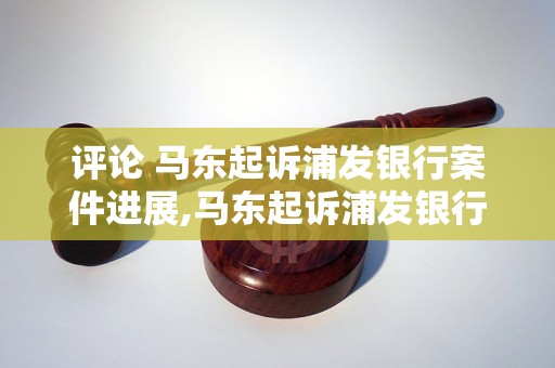 评论 马东起诉浦发银行案件进展,马东起诉浦发银行的背后故事