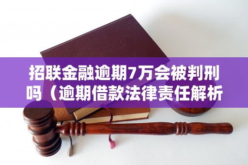 招联金融逾期7万会被判刑吗（逾期借款法律责任解析）