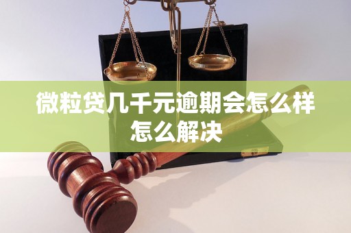 微粒贷几千元逾期会怎么样怎么解决