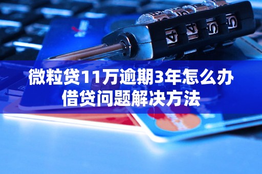 微粒贷11万逾期3年怎么办借贷问题解决方法