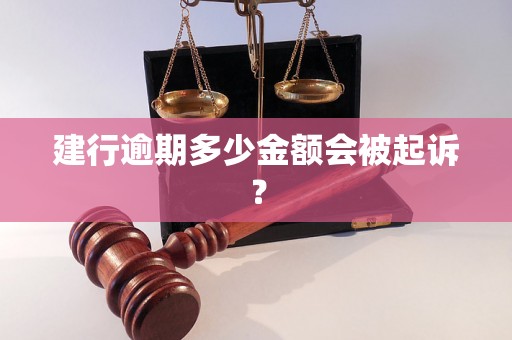 建行逾期多少金额会被起诉？