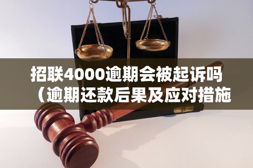 招联4000逾期会被起诉吗（逾期还款后果及应对措施）